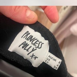 Princess Polly black zip short skirt